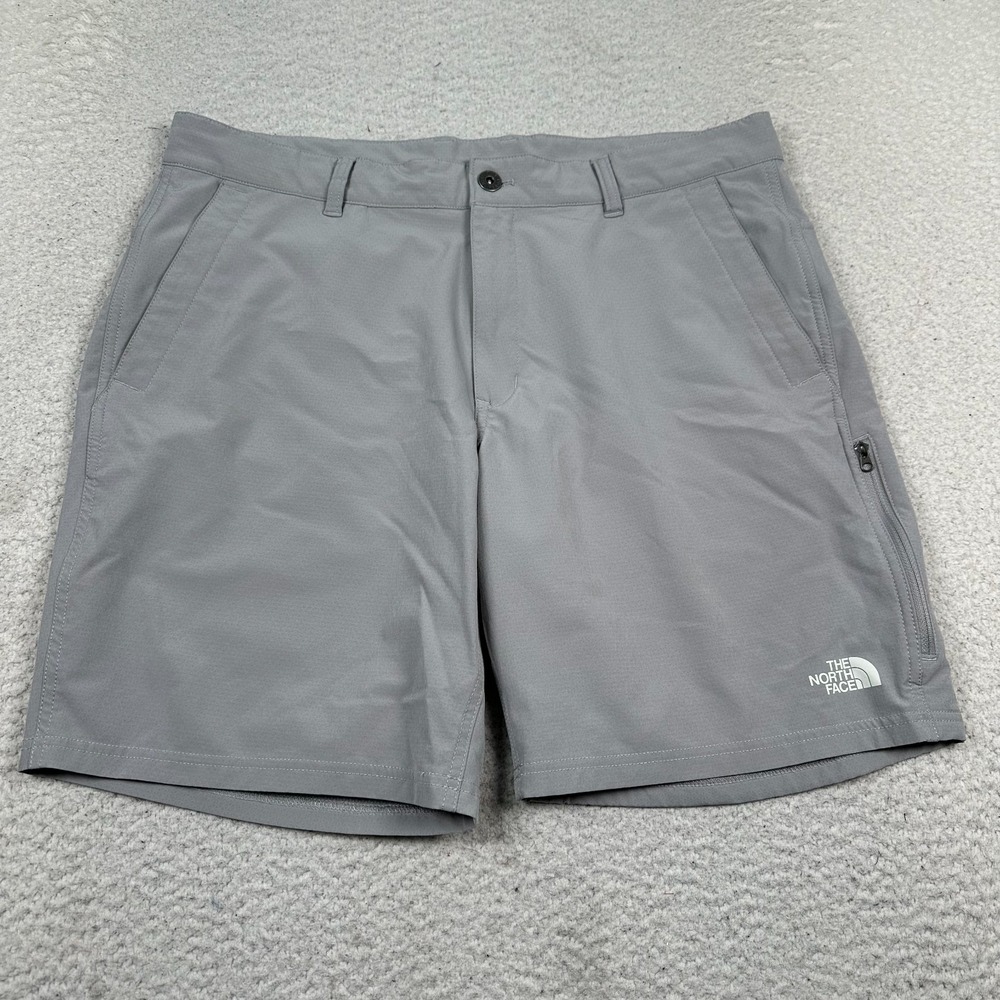 North Face Rolling Sun Shorts Men‎ 36 Flashdry Stretch Hiking Packable Gray 9"
